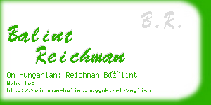 balint reichman business card